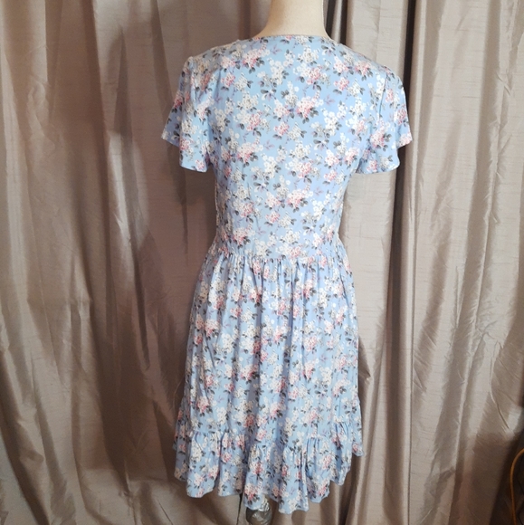Joe Browns baby blue floral ditsy tea dress UK 8 Coquette - Picture 5 of 10